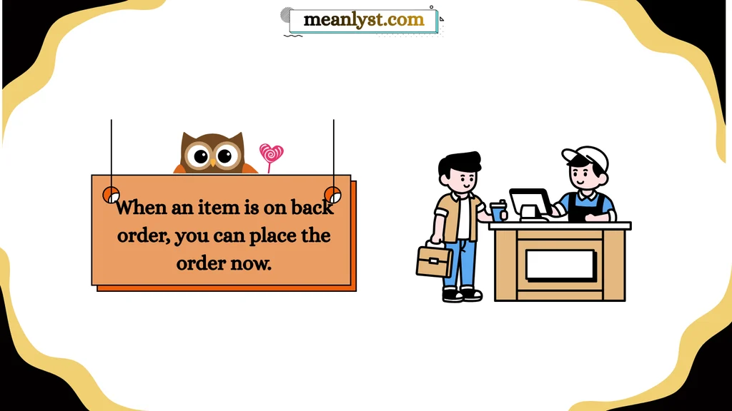 back order meaning